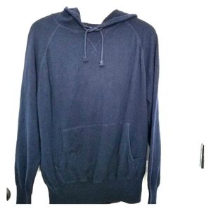 J Crew Navy Blue hooded Sweater Sz Med